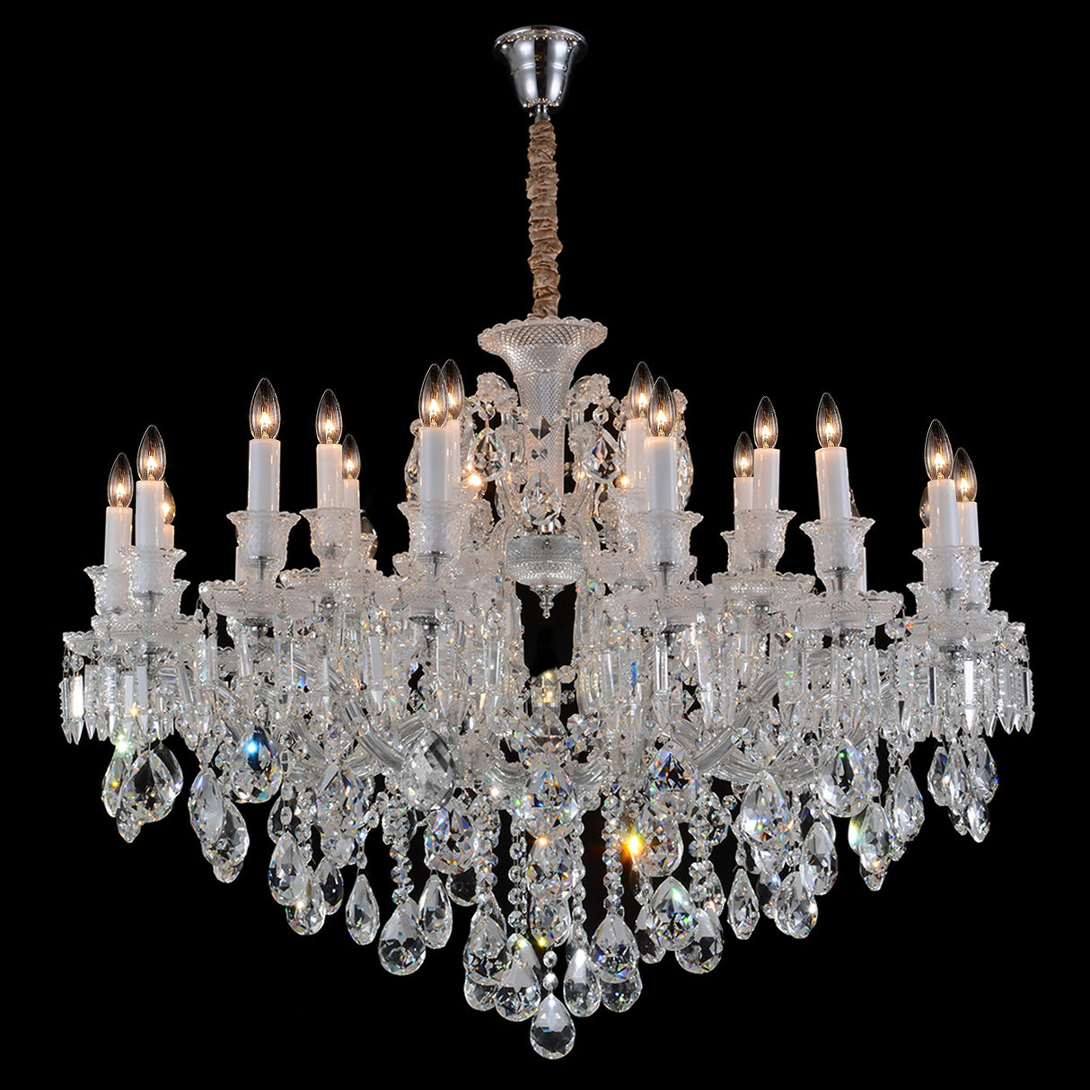 Michael Amini Lighting - Chambord 25-Light Traditional Crystal Chandelier - Clear