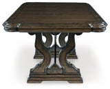 Maylee - 11 Pc. - Dining Extension Table, 4 Side Chairs, 2 Arm Chairs, Storage Bench, Buffet And Hutch - Dark Brown