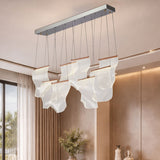 Michael Amini Lighting - Sheer Waves 8-Light Modern LED Chandelier - Rose Gold