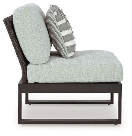 Beachloft - 5-Piece Outdoor Sectional - Black / Gray