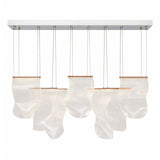 Michael Amini Lighting - Sheer Waves 8-Light Modern LED Chandelier - Rose Gold
