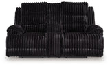 Rhine Falls - Double Reclining Power Loveseat With Console - Onyx