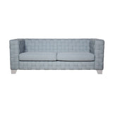 Saree - Sofa - Light Teal Chenille & White