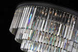 Michael Amini Lighting - Allure 28-Light Round Crystal Chandelier - Matte Black / Pearl Silver