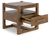 Cabalynn - Square End Table - Light Brown