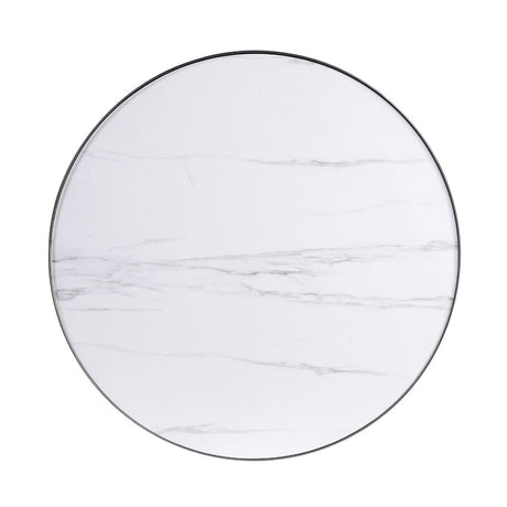 Abilene - Nesting Coffee Table Set - Marble Top & Brush Silver