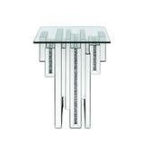 Noralie - 20" End Table With Faux Diamonds - Mirrored