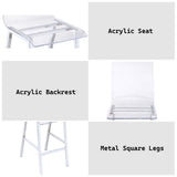Nadie - Counter Height Chair (Set of 2) - Clear Acrylic & Chrome