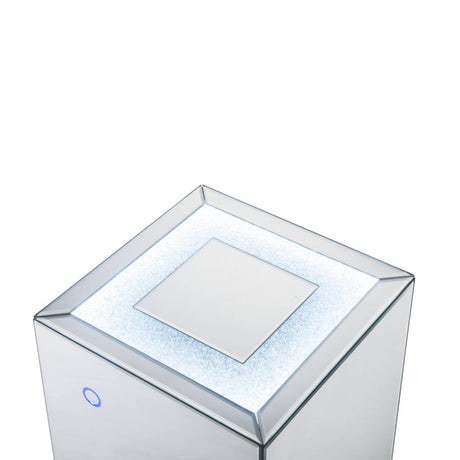 Nowles - Accent Table With LED - Faux Stones