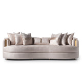 Carmela - Mansion Sofa - Almond / Gold