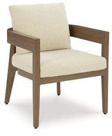 Serene Bay - Arm Chair With Cushion (Set of 2) - Dark Brown / White
