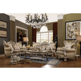 Ranita - Sofa With 7 Pillows - Fabric & Champagne