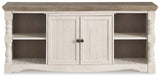 Havalance - Extra Large TV Stand - 2 Doors - Brown / Beige
