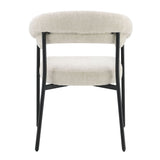 Jirina - Chenille Arm Chair (Set of 2) - Beige & Black
