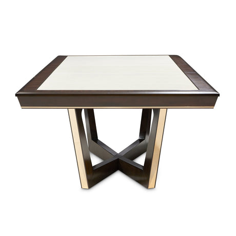 Belmont Place - Rectangular Dining Table - White / Dark Brown