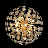 Michael Amini Lighting - Pendant 18 Light-Round Crystal Chandelier - Gold