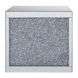 Noralie - 24" Square End Table - Mirrored & Faux Diamonds