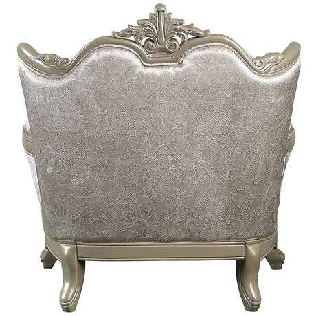 Libertee - Chair With Pillow - Beige Fabric & Champagne