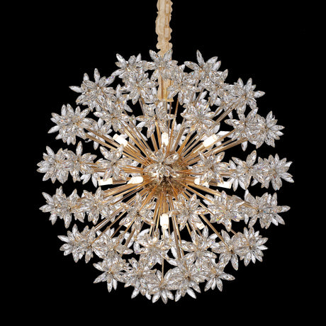 Michael Amini Lighting - Bouquet 18-Light Round Crystal Chandelier - Gold