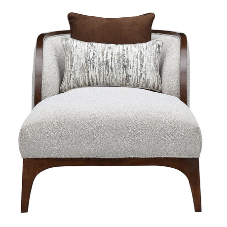 Houston - Chaise - Pebble / Walnut