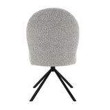 Lawton - Side Chair With Swivel (Set of 2) - Gray Boucle & Black