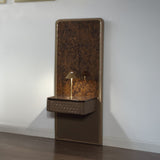 Marcelino - Nightstand With Wall Pier (King) - Cherry Oak