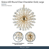 Michael Amini Lighting - Solara 32" Round Crystal LED Chandelier - Gold