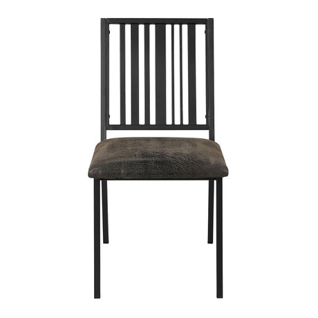 Zudora - Side Chair (Set of 2) - Synthetic Leather & Black
