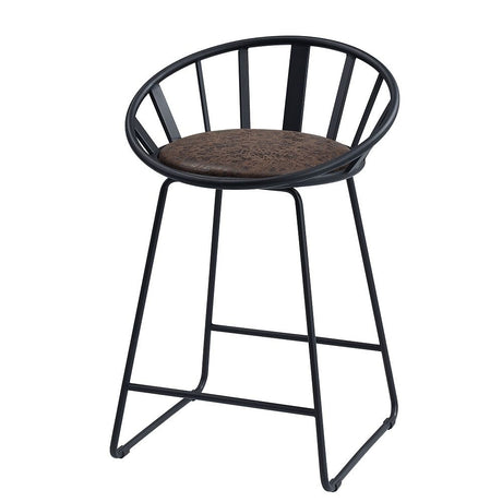 Zudora - Counter Height Chair (Set of 2) - Synthetic Leather & Black
