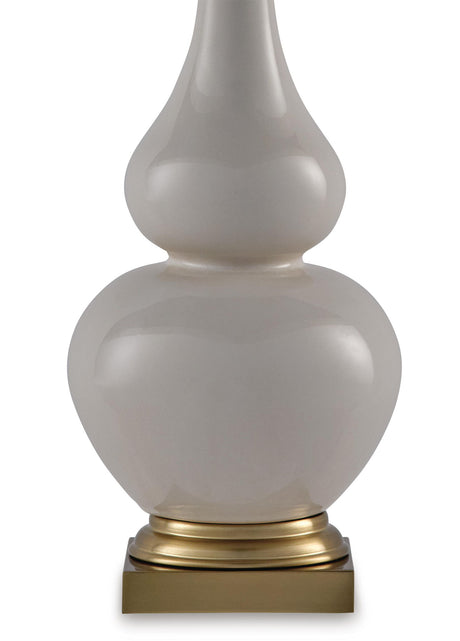 Weswick - Ceramic Table Lamp - Cream / Gold Finish