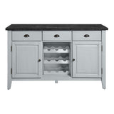 Lanton - Server - Natural Marble & Antique White