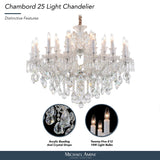 Michael Amini Lighting - Chambord 25-Light Traditional Crystal Chandelier - Clear