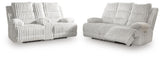Rhines Falls - 2 Pc. - Power Reclining Sofa And Loveseat - Alloy