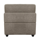 Rylie - Modular Armless Chair With Pillow - Brown Linen