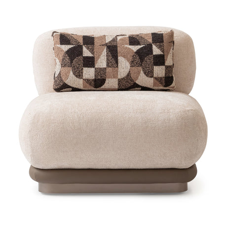 Bristol Point - Armless Chair - Fawn / Saddle Brown