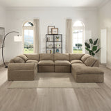Almano - Modular Wedge - Light Brown Chenille